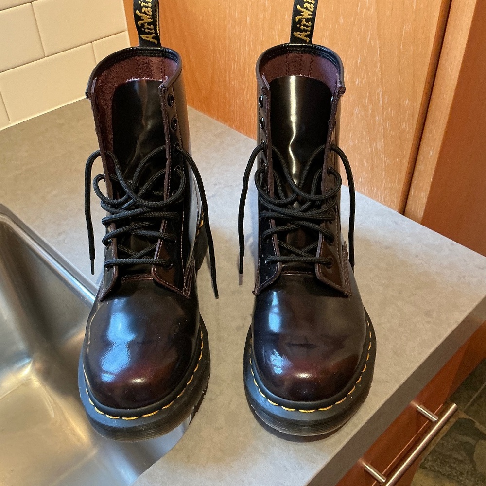 Cherry red Doc Martens 1460 ARCADIA LEATHER BOOTS